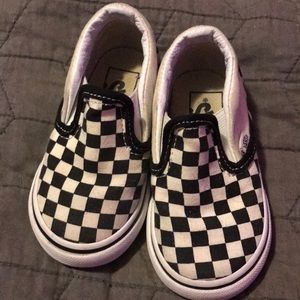 Vans black and white checked sneakers